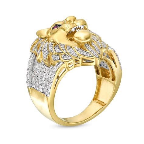 lion diamond ring